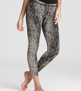 Punch up your workout with these python-print Hard Tail pants, cut in a chic cropped silhouette.