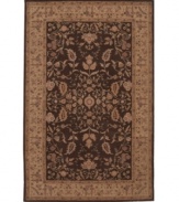 Inspired by the incomparably elegant carpets of 17th Century Persia, this accent rug makes an unmistakably Old World statement with extraordinary detail, a luxuriously soft texture and rich, deep lasting color. It is meticulously hand crafted in premium wool and specially dyed for a memorable, vintage look.