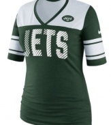 Game on! Make it known New York Jets fans mean business with this NFL t-shirt from Nike.