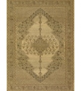 With its intricate Persian-inspired designs set in a lush antique cream colorway, this Timeless Treasures area rug from Couristan sets the groundwork for captivating charm in any setting. Crafted of pure New Zealand wool for long-lasting strength and beauty.