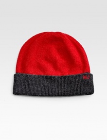 Wool-nylon beanie hat with signature MJ logo detail.Rib knit hemLogo detail80% wool/20% nylonDry cleanImported