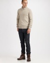 The warmth of wool and the softness of cashmere unite in the season's perfect layer, shaped with a shawl collar for an especially cozy finish. Shawl collar70% wool/30% cashmereDry cleanImported