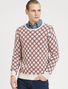 EXCLUSIVELY AT SAKS. A preppy classic gets an instant update with this colorful argyle-patterned sweater, woven in soft, comfortable cotton.CrewneckRibbed knit collar, cuffs and hemCottonDry cleanImported EXCLUSIVELY AT SAKS. A preppy classic gets an instant update with this colorful argyle-patterned sweater, woven in soft, comfortable cotton.CrewneckRibbed knit collar, cuffs and hemCottonDry cleanImported
