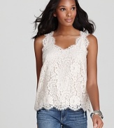 Dressed up or down, this Joie lace top brings romance to every look.