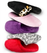 Relax in the plush comfort of Charter Club's Supersoft slippers.