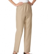 Take comfort in the easy fit and relaxed feel of Alfred Dunner's pull-on pants.