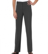 Clean styling and a hint of stretch lend chic versatility to these must-have petite pants from Jones New York.