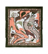 Luxuriate in the sun with this retro-chic Pucci-printed towel - Multicolor geometric print cotton towel, solid border - Perfect for poolside style or beach-ready fun in the sun