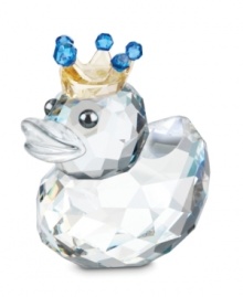Crowned Prince of the Happy Ducks flock, this Swarovski crystal figurine charms everyone with his sparkling personality. Crowned Prince of the Happy Ducks flock, this Swarovski crystal figurine charms everyone with his sparkling personality.