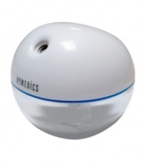Personalize your personal space. This portable humidifier creates the ultimate environment for easier breathing, plugging into wall outlets or your computer USB for convenience at home, at the office or on the go. Provides up to 5 hours of run time and operates at a virtually silent noise level! 1-year warranty. Model HUM-CM10.
