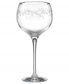 Big on elegance. The Gardner Street Platinum Signature goblet features delicately etched vines and fluid lines in generously proportioned crystal. From kate spade new york.