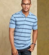 Keep it classic with this striped polo shirt from Tommy Hilfiger.
