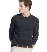 As a base layer or alone, this Izod waffle shirt keeps you classically comfortable.