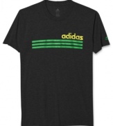 Make sure you're still stylin' even when you're playing hard with this graphic t-shirt from adidas.