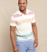Slimmed down for summer? This classic polo from Tommy Hilfiger enhances your trim look.