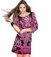 A paisley-printed confection, this jersey dress from INC adds pretty pop to your day or nighttime look!