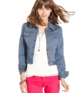 This season's favorite denim jacket is all about cool details! American Rag gets in on the action, creating a style that packs the prettiest style punch thanks to an awesome floral print.