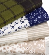 Soft and sumptuous pure cotton flannel wraps you in warmth with this Coordinating Flannel sheet set from Martha Stewart Collection. Choose from floral, stripe or plaid patterns.