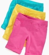 Brighten up her day with a pair of these fun knit bermuda shorts from So Jenni.