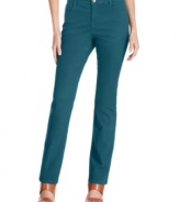 Look flawless in these Style&co. petite jeans -- featuring a slimming tummy-control panel and an array of brilliant hues!