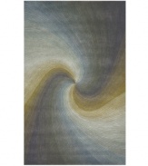 A hypnotic whirlpool is captured in the blues and browns of river water, hand-carved in highs and lows for added texture and a more defined wave. Meticulously crafted by hand from 100% wool, stepping on this area rug from Liora Manne dipping your feet into a cool oasis.