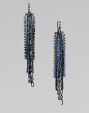 This colorful style sparkles with link chains and rhinestone links in various lengths. BrassGlass stonesLength, about 3½French wire backImported 