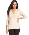 Style&co.'s petite sweater is perfect for the season ahead with its beautiful fit and shimmering metallic finish.