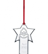 Elegant and understated, the Baccarat annual ornament shines in sumptuous clear crystal engraved with Noel 2012.