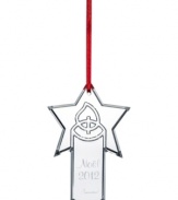 Elegant and understated, the Baccarat annual ornament shines in sumptuous clear crystal engraved with Noel 2012.