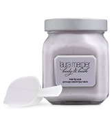 Achieve a radiant and youthful glow by massaging your skin with Laura Mercier's Fresh Fig Body Scrub. This delicious and pampering body polish, made from natural Fig Seeds and Jojoba, gently exfoliates skin, while Shea Butter and Honey naturally condition and protect. Sweet Almond and Rice Proteins, along with Pro-Vitamin B-5 provide moisture balance and protection. For skin that feels super soft and smooth, indulge in this luxurious Body Scrub. 12 oz. 