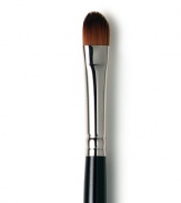 Contains the highest quality synthetic fibers for providing a sheer & even application of Eye Basics and Eye Colour. The synthetic brush lends itself to being able to deposit colour in fewer strokes in order to have perfect control of creme eye products. Using the back of your hand as a palette, dab a small amound of desired eye product onto it, work colour into the bristles and apply directly to the eyelid where desired. 