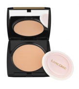 The makeup survival kit. As a foundation: sponge on dry, over daytime moisturizer, for a soft matte effect. Sponges on damp for a full-coverage, flawless matte finish. As a powder: puff on dry over any Lancôme foundation. The Result: Portable perfection that's perfect for all skin types.