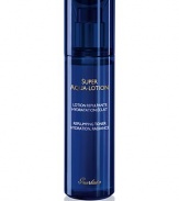 The Guerlain Super Aqua Toner is the first essential hydration step in the Super Aqua routine. This beauty toner reveals all the radiance of the complexion as soon as it is applied. The originality of its fresh and velvety texture provides incomparable softness and comfort, due to the new Aqua Complex. Intensely moisturized and fortified, the skin is left supple, plumped and visibly more luminous. 5 oz.