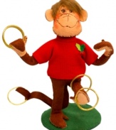 Enter the rings. Count down 12 days of Christmas with the crafted details and literal whimsy of Annalee's Golden Rings figurine. Soft, flexible features allow for easy positioning.