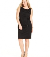 Go for an elegant look in this plus size sheath dress from Style&co. - goldtone hardware adds a bit of edge, too!