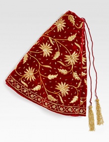 EXCLUSIVELY AT SAKS.COM. A handcrafted velvet tree skirt combining Christmas tradition with artisanal detail, from renowned designer Sudha Pennathur. Thread and pearl-bead embroidery50 diam.VelvetDry cleanImported EXCLUSIVELY AT SAKS.COM. A handcrafted velvet tree skirt combining Christmas tradition with artisanal detail, from renowned designer Sudha Pennathur. Thread and pearl-bead embroidery50 diam.VelvetDry cleanImported