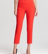 A revitalized take on a wardrobe classic, these Calvin Klein pants ignite your professional portfolio with a flaming shot of hue. Keep the silhouette strong with sleek heels.