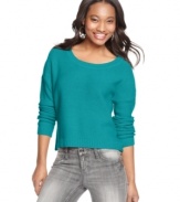 Don a chic, wintry layer with this cropped sweater from Planet Gold – a perfect pick for cute style when on the go!