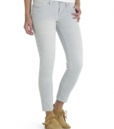 Levi's gets printed with these railroad striped skinny leg capris -- and proves that a girl can never have too many jeans!