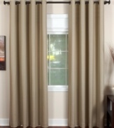 Oversized and richly hued, this substantial linen window panels is sure to make a dramatic impression in any room. Grommets make it easy to adjust panel to create the perfect lighting and drape.