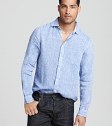 Grayers Stanley Solid Linen Sport Shirt - Slim Fit