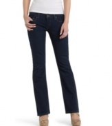 In a classic Ideal Indigo dark wash, these Levi's 524 bootcut jeans are perfect for a streamlined silhouette!