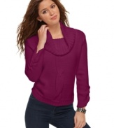 A cold-weather staple, this cable knit It's Our Time sweater is the great over your everyday denim or flirty skirts!