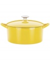 Classic good looks and outstanding performance put this covered dutch oven at the front of its class. Famed chef Mario Batali introduces the beauty of cast iron into your kitchen with a versatile addition that heats up fast, retains heat like a pro and eliminates hot spots that burn foods. The durable enameled finish requires no seasoning and is easy to clean-just pop in the dishwasher! Limited lifetime warranty.