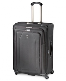 Here's a tip for the trip-pack smart with this easy-glide expandable spinner, which tackles twists and turns of busy terminals with incredible ease. A versatile removable suiter system and extra-wide hold-down straps guarantee a fashionable arrival free from wrinkles & creases-getting there just got easy! Lifetime warranty. Here's a tip for the trip-pack smart with this easy-glide expandable spinner, which tackles twists and turns of busy terminals with incredible ease. A versatile removable suiter system and extra-wide hold-down straps guarantee a fashionable arrival free from wrinkles & creases-getting there just got easy! Lifetime warranty.