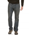 Washed for a worn-in look and feel, these straight leg DKNY Jeans offer the cool comfort of an old favorite from the very first wear.