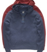 Blend the best of both worlds. With henley styling, this Lucky Brand Jeans hoodie is the best of your casual looks.