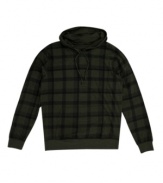 Pull it on, pop the hood and go. Quiksilver updates a classic hoodie with a cool plaid design.