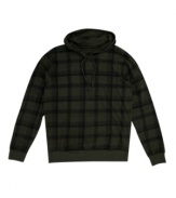 Pull it on, pop the hood and go. Quiksilver updates a classic hoodie with a cool plaid design.