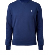 Perfect casual-cool looks with Ralph Laurens ultra-comfy sweatshirt, both timeless and cozy with that iconic classic look - Round neck, long sleeves, fine ribbed trim, embroidered white logo - Slim sporty fit - The perfect partner for laid-back days